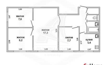 Купить 4-комнатную квартиру, Брест, Заводская, ул. Янки Купалы. Фото 1