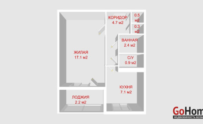 Купить 1-комнатную квартиру, Минск, Лейтенанта Кижеватова ул., 66 (Октябрьский район). Фото 2