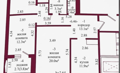 Купить 3-комнатную квартиру, Гродно, Виктора Глухова, 30. Фото 20