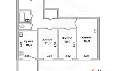 Купить 3-комнатную квартиру, Харитоны, , 