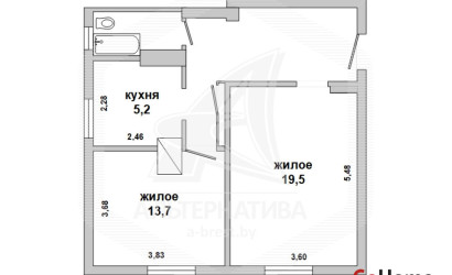 Купить 2-комнатную квартиру, Жабинка, , . Фото 19