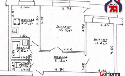 Купить 2-комнатную квартиру, Молодечно, Городокская ул., 114. Фото 17