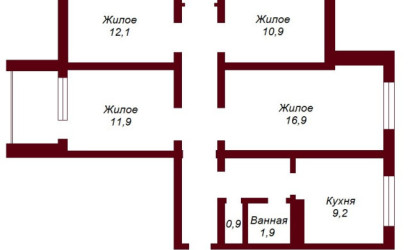 Купить 4-комнатную квартиру, Брест, ул. Ленинградская, д. . Фото 10