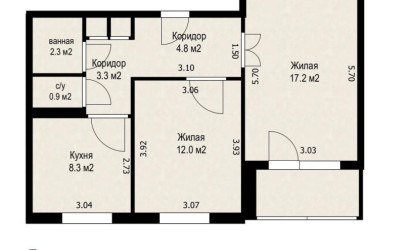  50.9 м2, Минск(Асаналиева ул., 8)