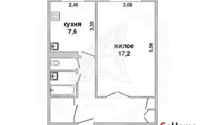 Купить 1-комнатную квартиру, Брест, Восток, ул. Ленинградская. Фото 1