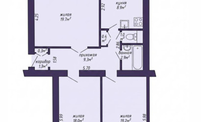 Купить 3-комнатную квартиру, Минск, Тракторостроителей бульвар, 3 (Партизанский район). Фото 27