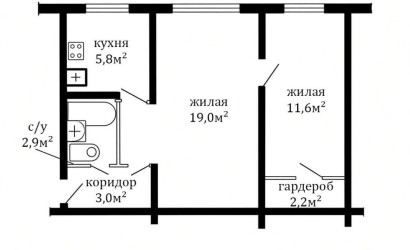Купить 2-комнатную квартиру, Минск, Долгобродская ул., 7/2 (Партизанский район). Фото 1