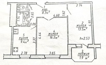 Купить 2-комнатную квартиру, Витебск, Победы, 55/3. Фото 13