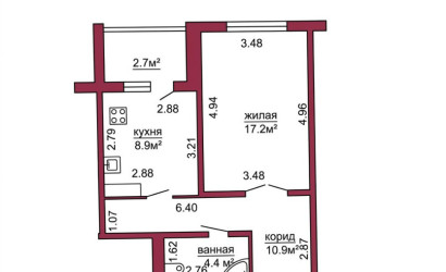 Купить 1-комнатную квартиру, Гродно, Фолюш, 15/204А. Фото 8