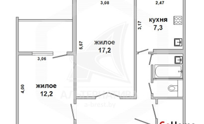 Купить 2-комнатную квартиру, Брест, Восток, ул. Ленинградская. Фото 9