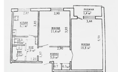  9-этаж.(44.01 м2), Могилев(Маркса ул., 28)