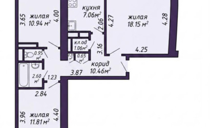 Купить 3-комнатную квартиру, Минск, Левкова ул., 35/2 (Октябрьский район). Фото 25
