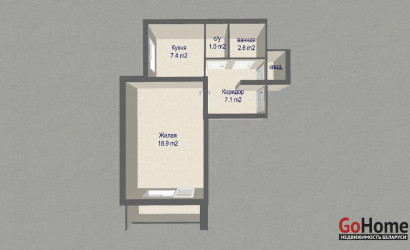 Купить 1-комнатную квартиру, Минск, Шишкина ул., 17(Заводской район). Фото 2