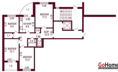 Купить 4-комнатную квартиру, Гродно, Лиможа, 9. Фото 16