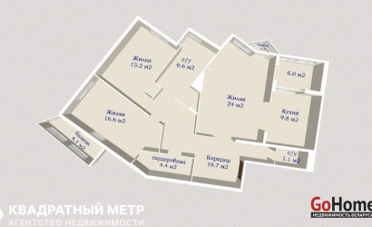 Купить 3-комнатную квартиру, Минск, ул. Гамарника, д. 16а (Советский район). Фото 20