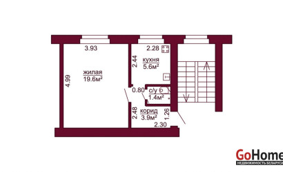 Купить 1-комнатную квартиру, Гродно, Гоголя, 3. Фото 1