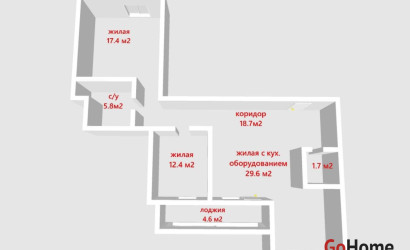 Купить 3-комнатную квартиру, Минск, Дзержинского просп., 11 (Московский район). Фото 21