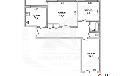 Купить 3-комнатную квартиру, Брест, Дубровка, ул. Дубровская. Фото 13