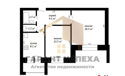 Купить 2-комнатную квартиру, Брест, ул. Стафеева, д. . Фото 13