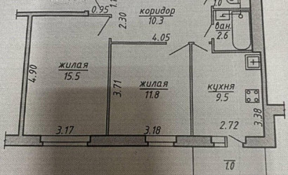 Купить 2-комнатную квартиру, Витебск, Чкалова ул., 49/1. Фото 2