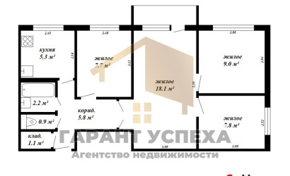 Купить 4-комнатную квартиру, Брест, ул. Московская, д. . Фото 20
