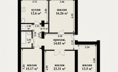 Купить 4-комнатную квартиру, Минск, Стахановская ул., 31(Партизанский район). Фото 17