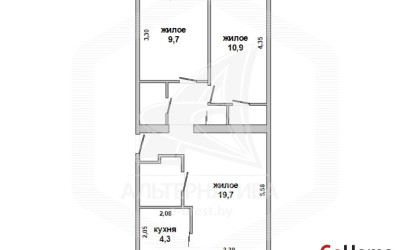 Купить 3-комнатную квартиру, Брест, Центр, б-р Шевченко. Фото 1