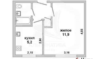Купить 1-комнатную квартиру, Брест, Гобк, ул. Героев обороны Брестской крепости. Фото 1