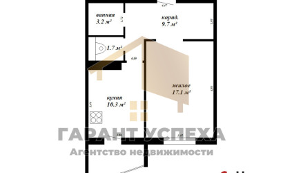 Купить 1-комнатную квартиру, Брест, Махновича ул.. Фото 15