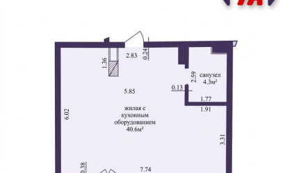 Купить 1-комнатную квартиру, Минск, Виталия Цвирко ул., 96 (Советский район). Фото 23