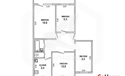 Купить 4-комнатную квартиру, Брест, Речица, ул. Бауманская. Фото 15