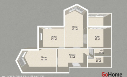 Купить 3-комнатную квартиру, Минск, Притыцкого ул., 47 (Фрунзенский район). Фото 30