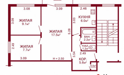 Купить 3-комнатную квартиру, Гродно, Ленинского Комсомола, 18. Фото 8