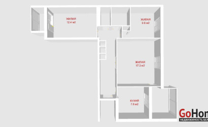 Купить 3-комнатную квартиру, Аксаковщина, Лесная ул., 4. Фото 6