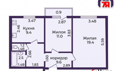 Купить 2-комнатную квартиру, Старобин, Молодёжная , 2. Фото 14