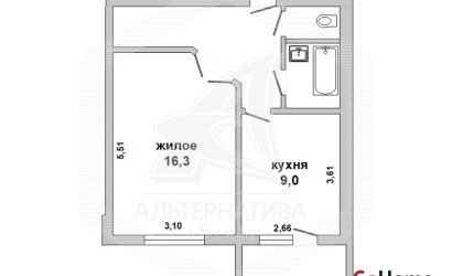 Купить 1-комнатную квартиру, Жабинка, , . Фото 6