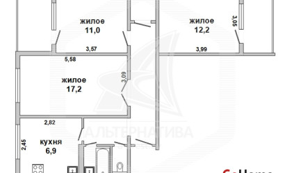 Купить 3-комнатную квартиру, Брест, Ковалево, ул. Суворова. Фото 19