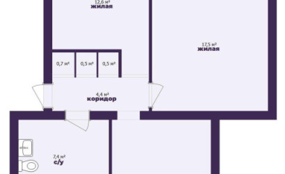 Купить 3-комнатную квартиру, Солигорск, Северная ул., 25. Фото 19