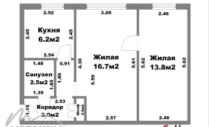Купить 2-комнатную квартиру, Минск, Бирюзова ул., 19 (Фрунзенский район). Фото 14