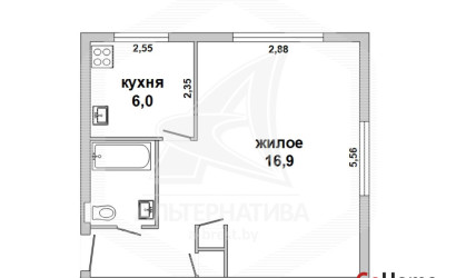 Купить 1-комнатную квартиру, Брест, Центр, ул. Буденного. Фото 1