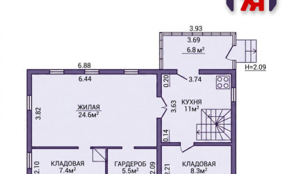  1-этаж.(63.7 м2), Гольчичи(Первомайская ул.)