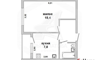 Купить 1-комнатную квартиру, Брест, Брест-восточный, ул. Скрипникова. Фото 9