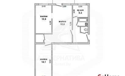 Купить 3-комнатную квартиру, Малорита, , . Фото 12