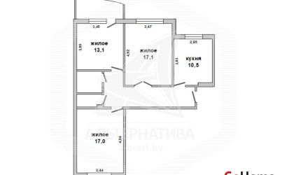Купить 3-комнатную квартиру, Брест, Гобк, ул. Героев обороны Брестской крепости. Фото 1