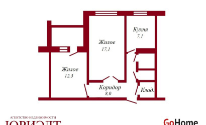Купить 2-комнатную квартиру, Пинск, Островского, 18. Фото 1