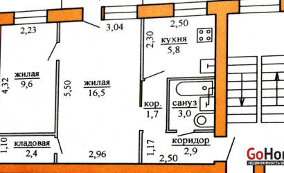 Купить 2-комнатную квартиру, Лида, 8 Марта ул., 5. Фото 1