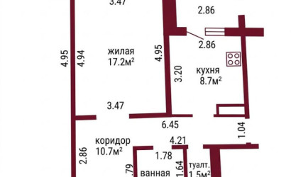 Купить 1-комнатную квартиру, Гродно, Соломовой, 151А. Фото 19