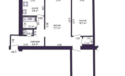 Купить 3-комнатную квартиру, Слуцк, Копыльская ул., 1. Фото 25