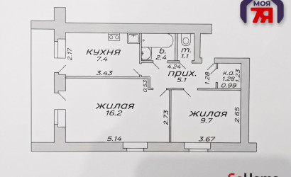 Купить 2-комнатную квартиру, Околица, Городецкая ул., 4. Фото 2