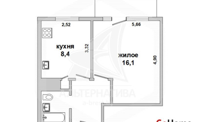 Купить 1-комнатную квартиру, Каменец, , . Фото 9